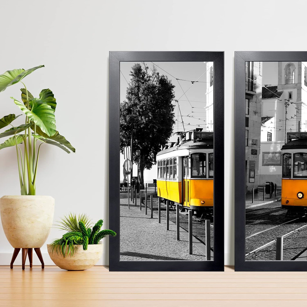 Black 12x24 Panoramic Picture Frame for Wall Decoration, 1 Pack