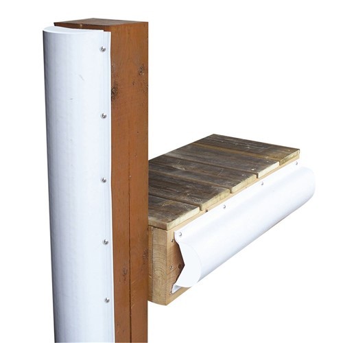 Dock Edge Piling Bumper - One End Capped - 6' - White (DE1020F)