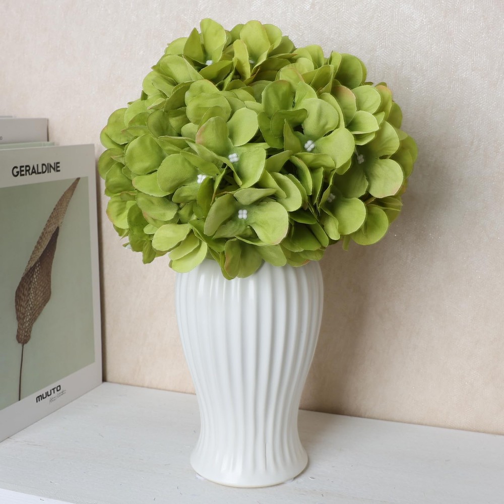 64 PCS Hydrangea Artificial Flowers - Faux Hydrangeas Full Realistic Silk Flo...