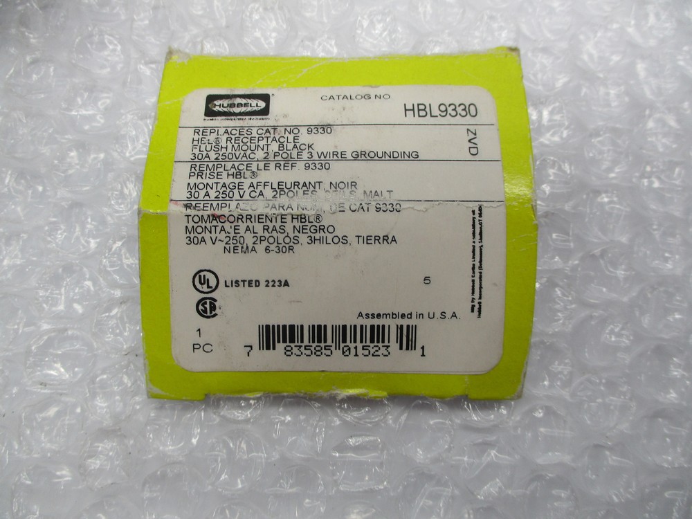 HUBBELL HBL9330 RECEPTACLE NSNP
