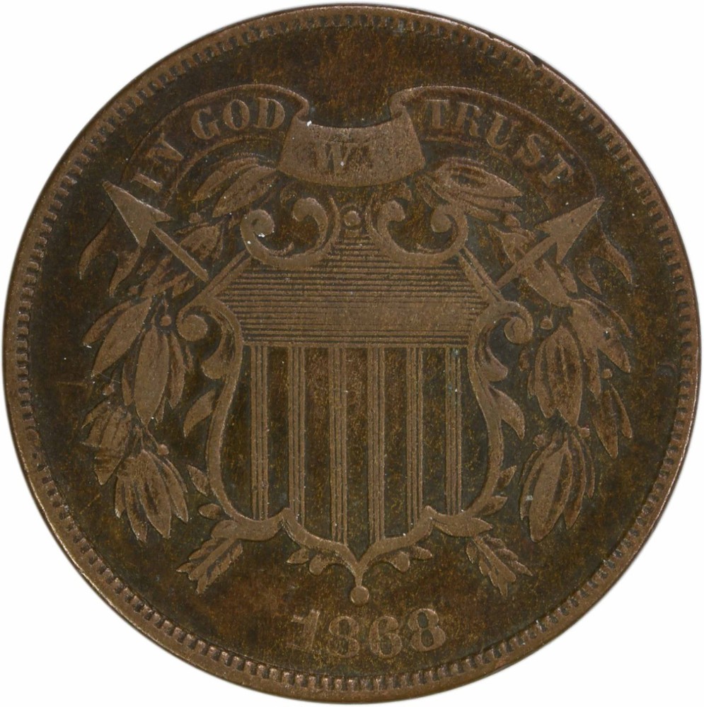 1868 Two Cent Piece VF Uncertified #812