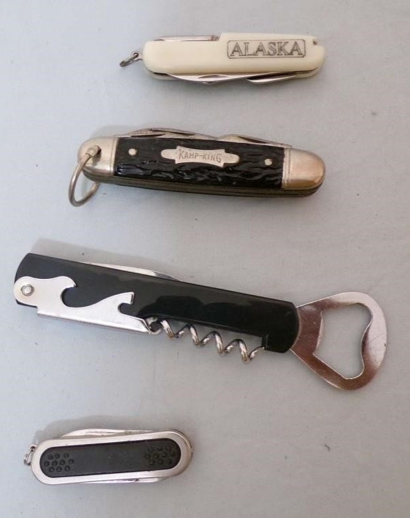 Lot of 4 Multi-function Knives, Including Kamp King