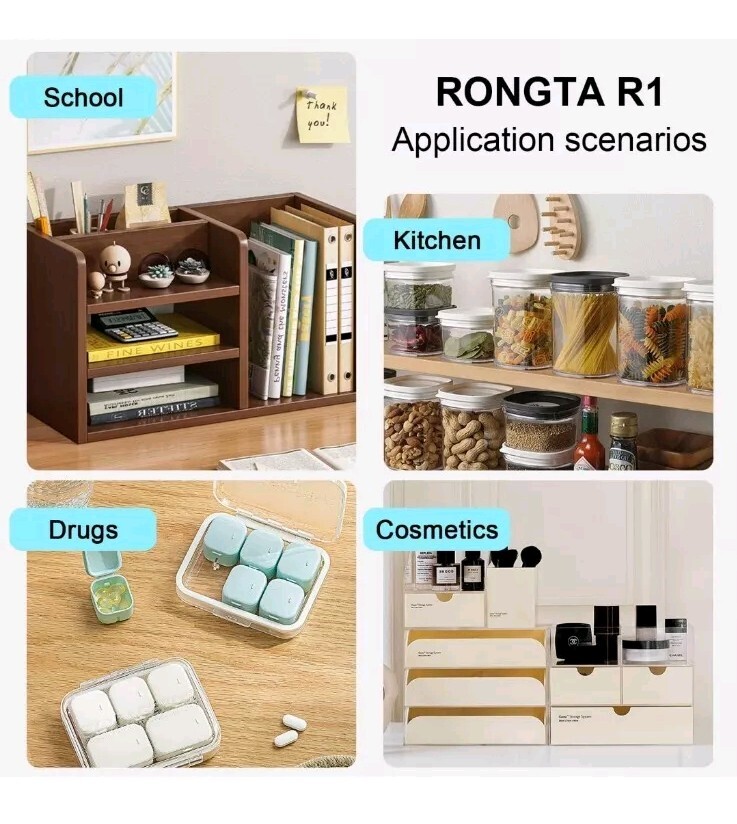 Label Maker Machine with Tape, Bluetooth Label Printer,Mini Label Makers