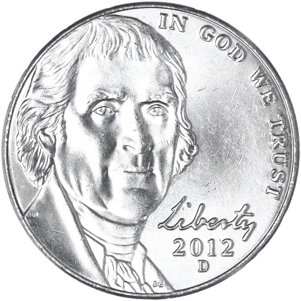 2012 D Jefferson Nickel BU Coin