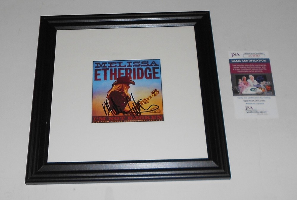 FRAMED & MATTED Melissa Etheridge Signed I'm Not Broken CD Cover JSA CERT