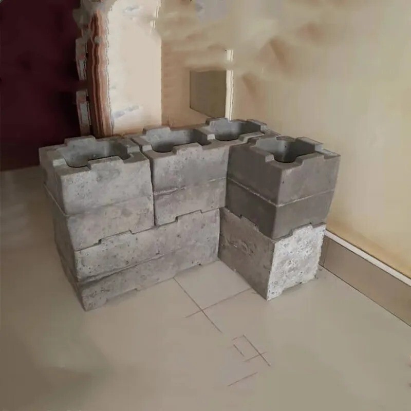 Concrete Interlocking Brick Mold 40 cm Hollow Construction Bricks Plastic Moulds