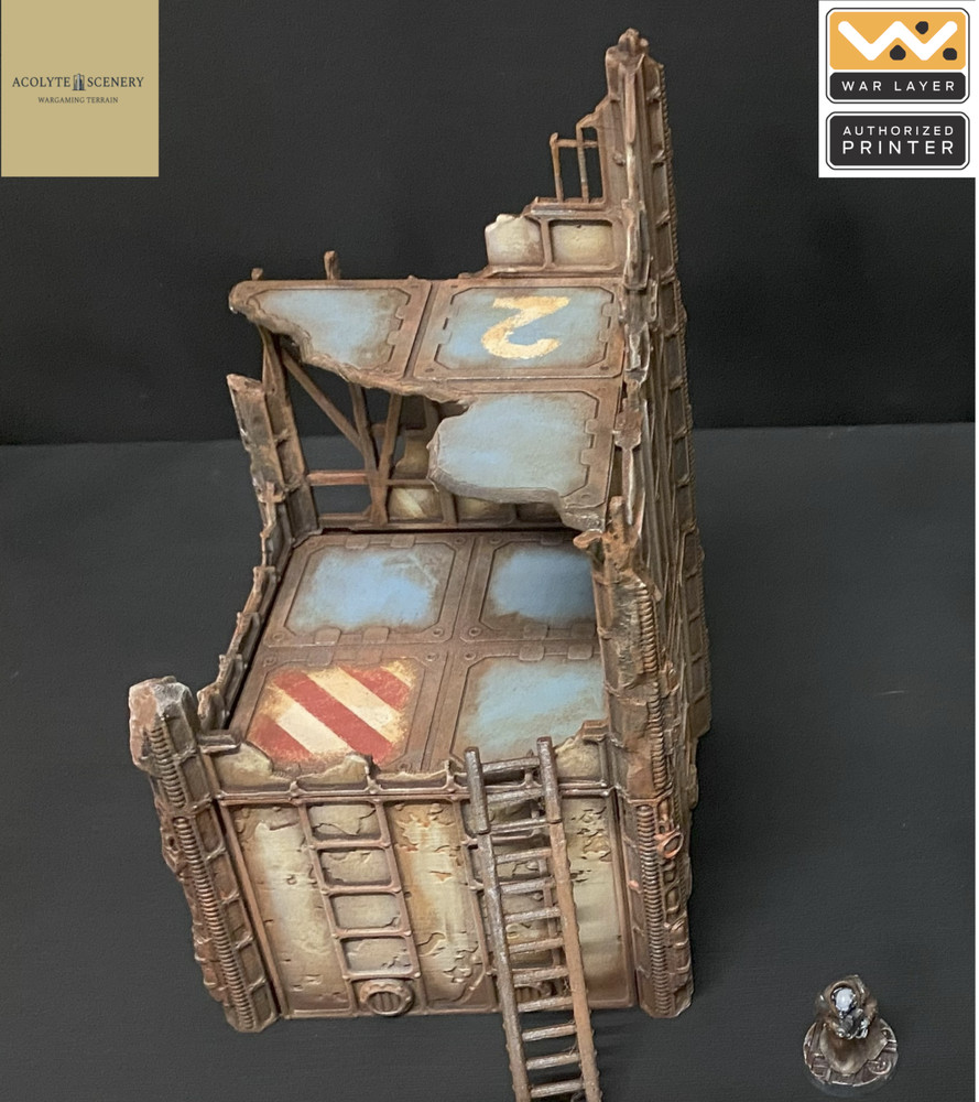 3d Printed UNPAINTED Wargaming stackable square Ruins Wargames 28mm 32mm Terrain