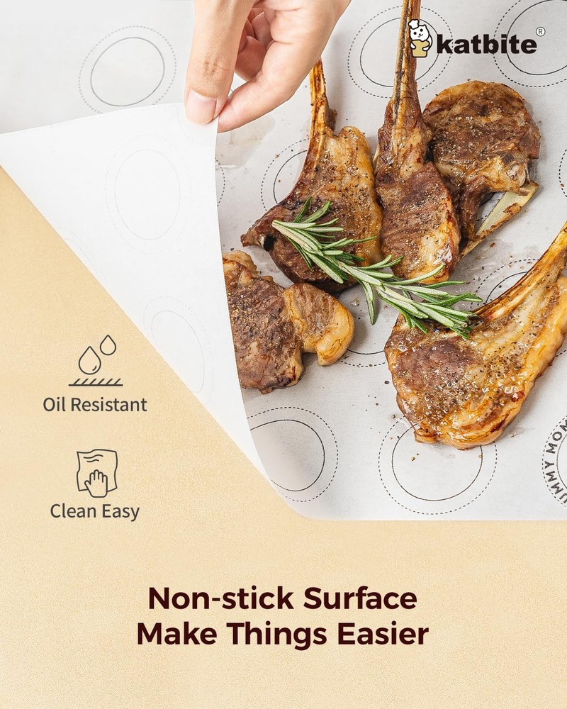 100 Sheets 12x16 Macaron Parchment Template, Printed Circle Baking Stencil