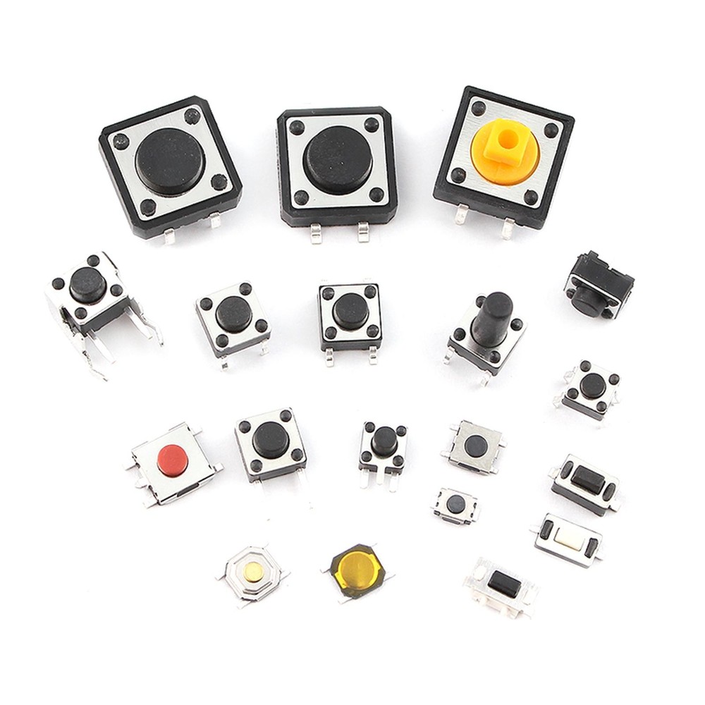 25-Type Micro Switch Push Tact Button ON/OFF Touch Button Switch Assortment Kit