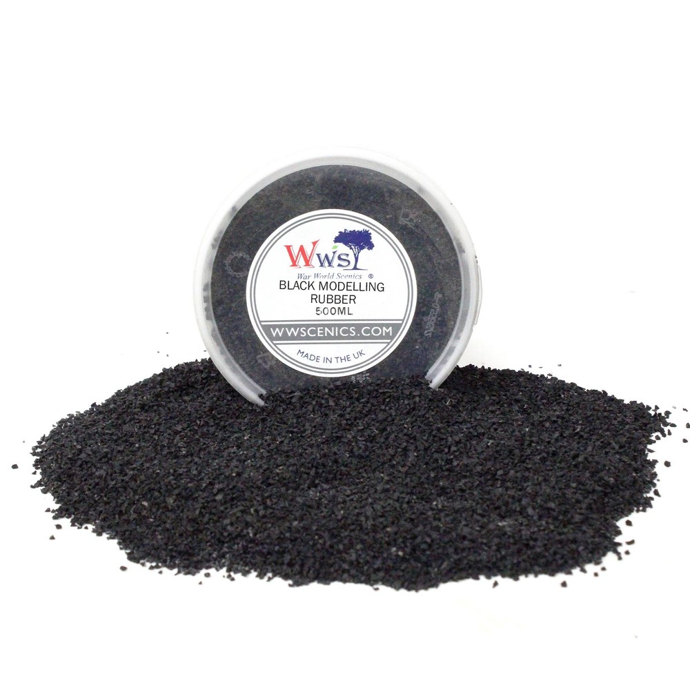 Black Modelling Rubber | Wargame Scenery & Basing Material