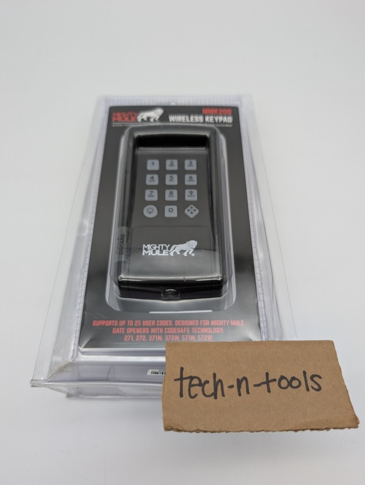 Mighty Mule MMK200 Wireless Keypad For Gate Openers With Code Safe