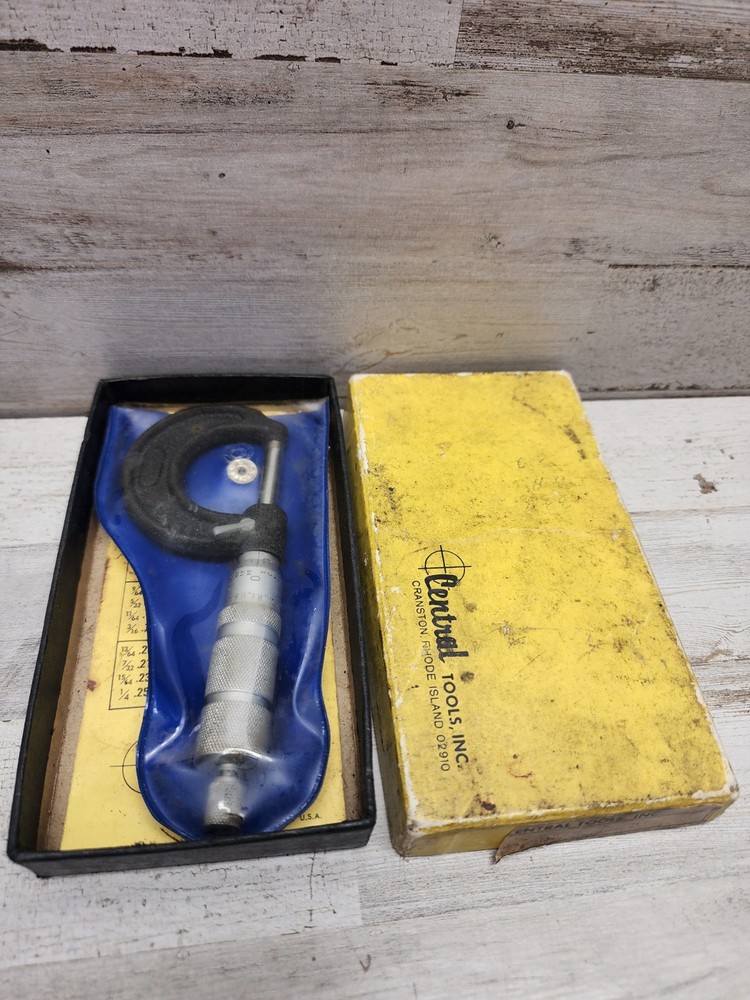 Vintage Central Tool Co. 0"-1" Micrometer in Original Box
