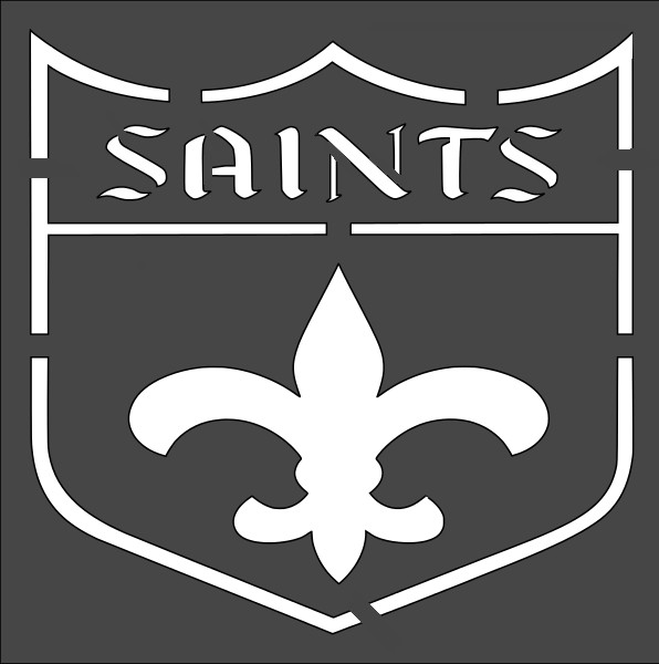12"x12" Clear Plastic Stencil - Saints (SY47)