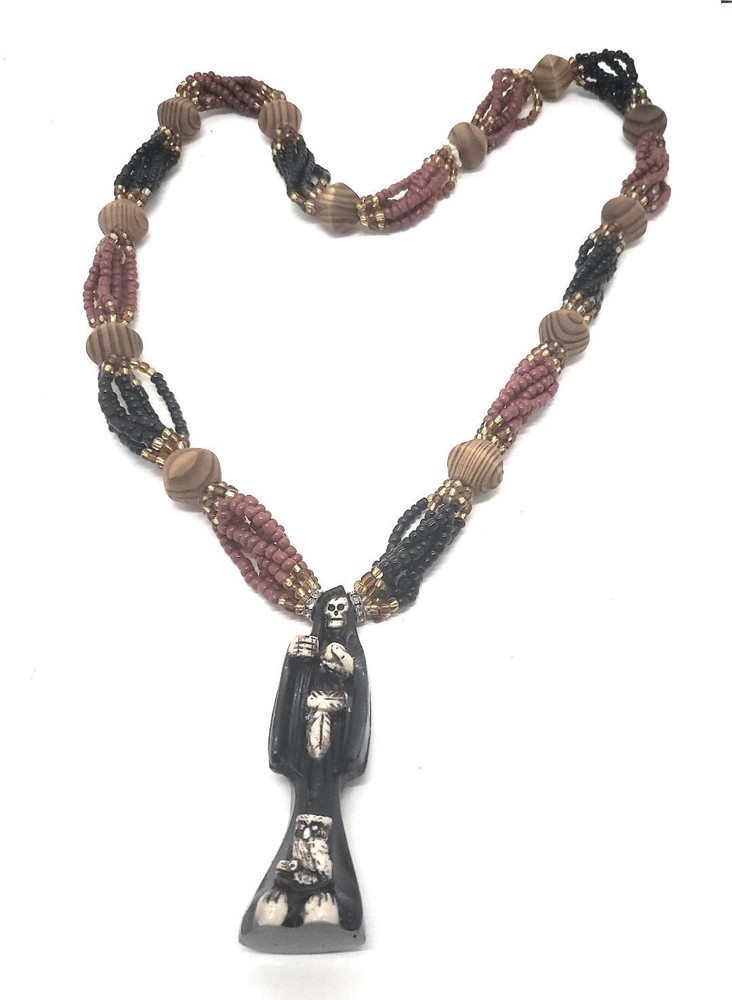 SANTA MUERTE COLLAR DE CUENTAS
