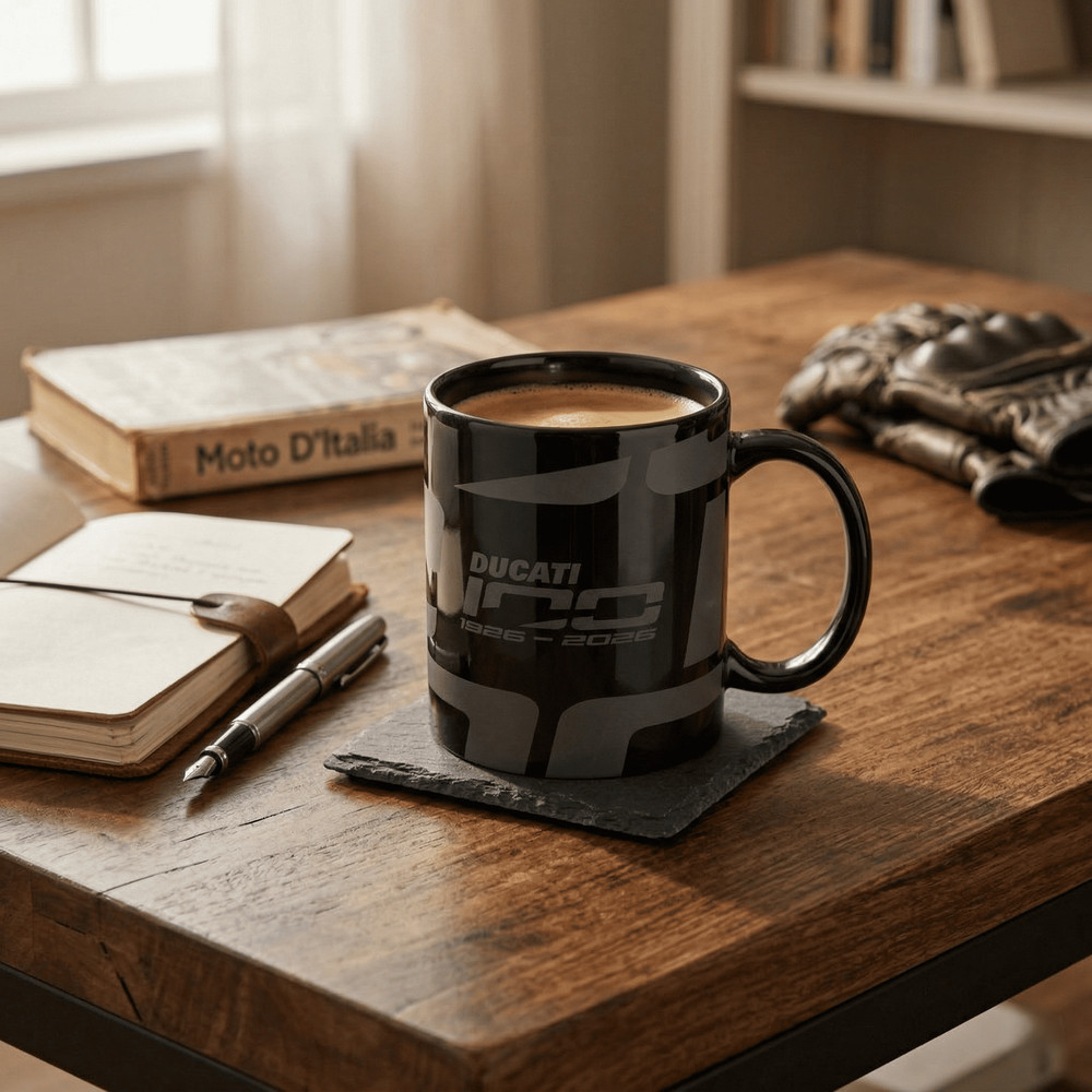 Ducati One Hundred Black Ceramic Mug