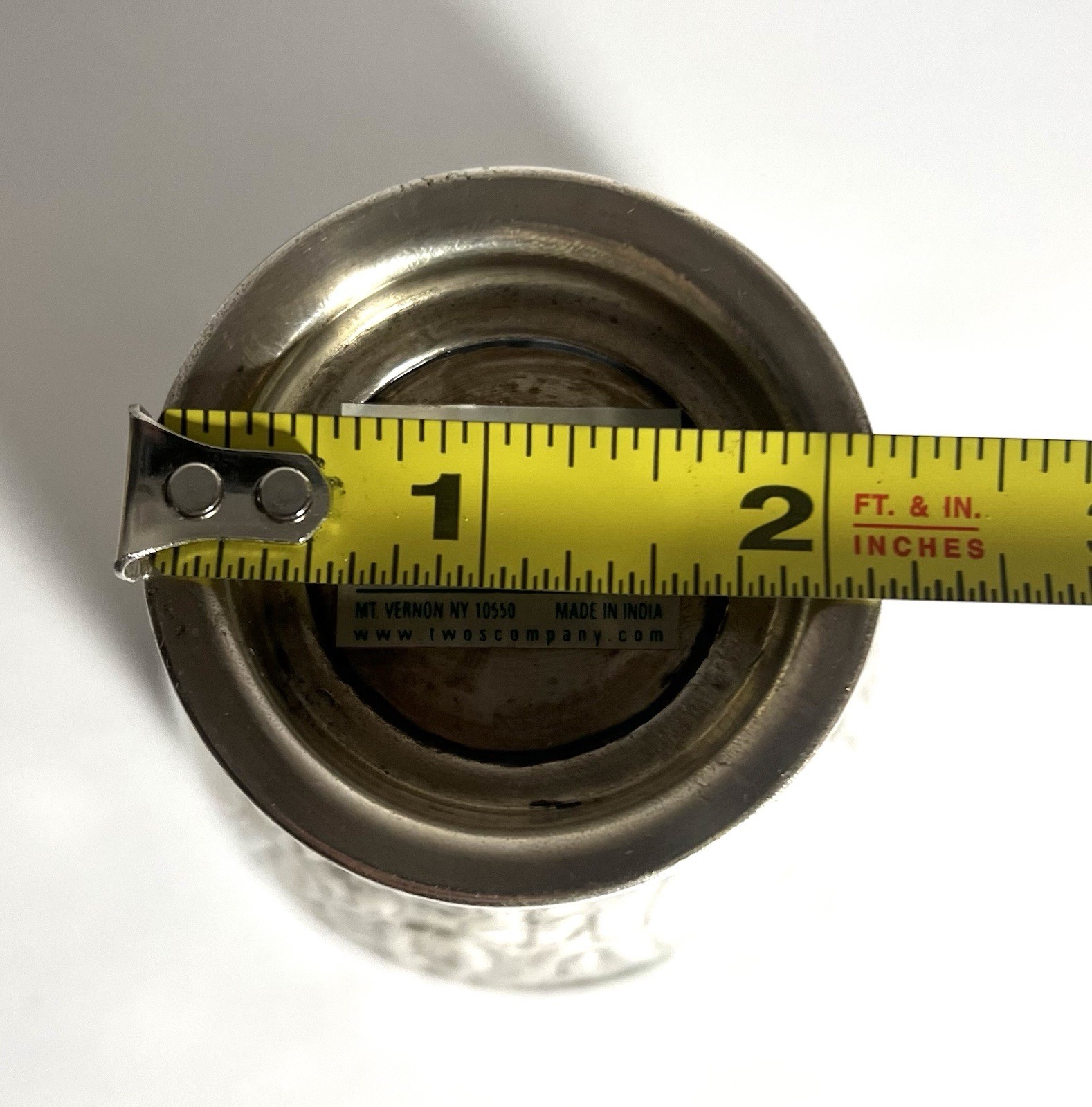 Vintage Silverplate Embossed Goblet Tumblers Vases - TWO’S COMPANY - 4” Tall