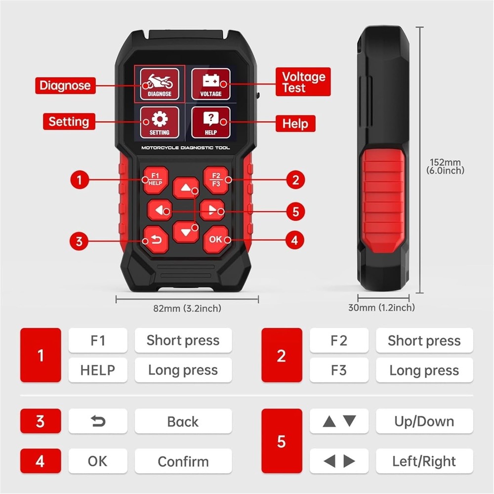 FXTUL M4-Ducati Motorcycle Diagnostic Tool Multi-System Code Reader & Scan Tool
