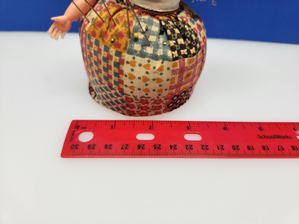 Vintage Pin Cushion Doll Missing Arm MCM Retro Sewing