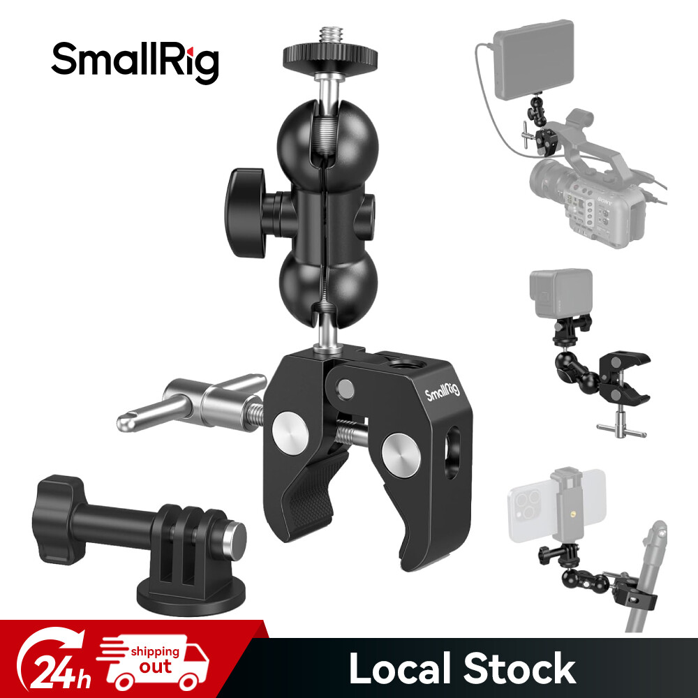 SMALLRIG Cool Ballhead Arm Super Clamp Mount Multi-Function Ball Adapter 1138