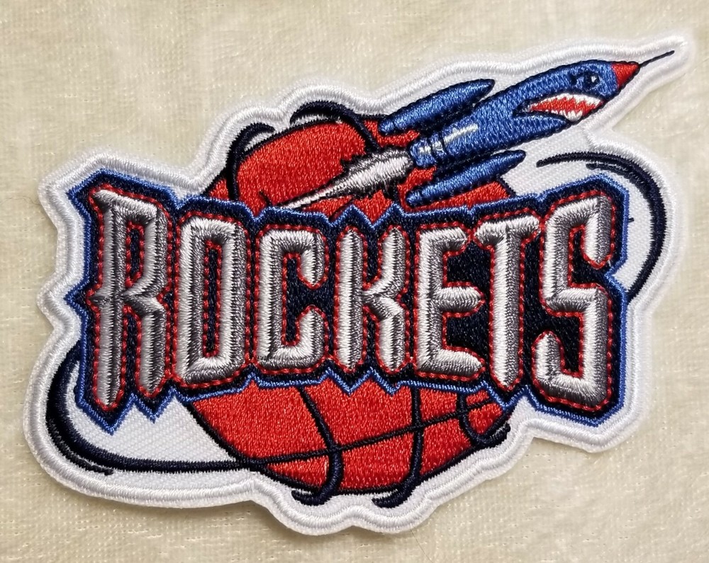 Houston Rockets Retro 3.75" Iron On Embroidered Patch~ Free Tracking