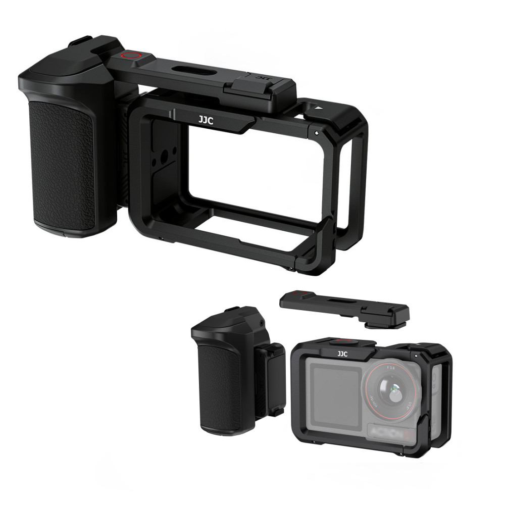 Camera Cage Handle Battery Storage Shutter Button for DJI Osmo Action 5 Pro 4 3