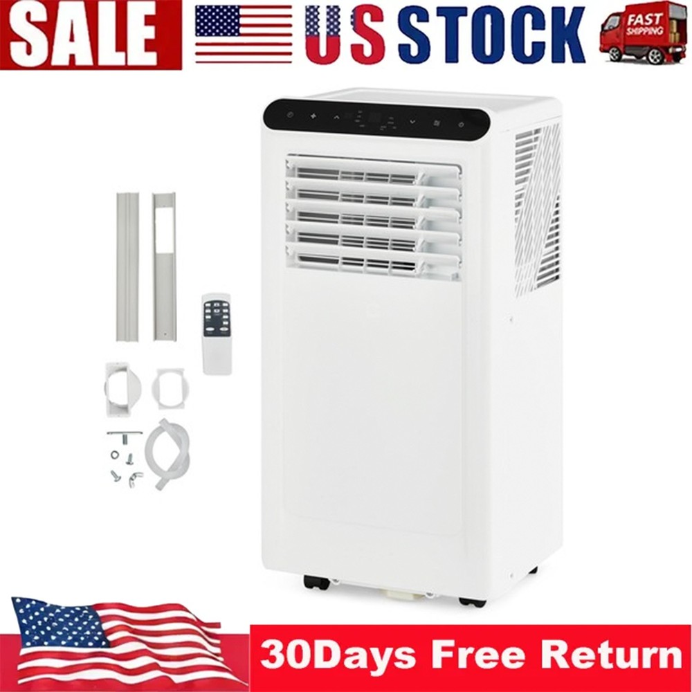 8000 BTU Portable Air Conditioner 3-in-1 Mobile AC Unit Remote Control 24H Timer