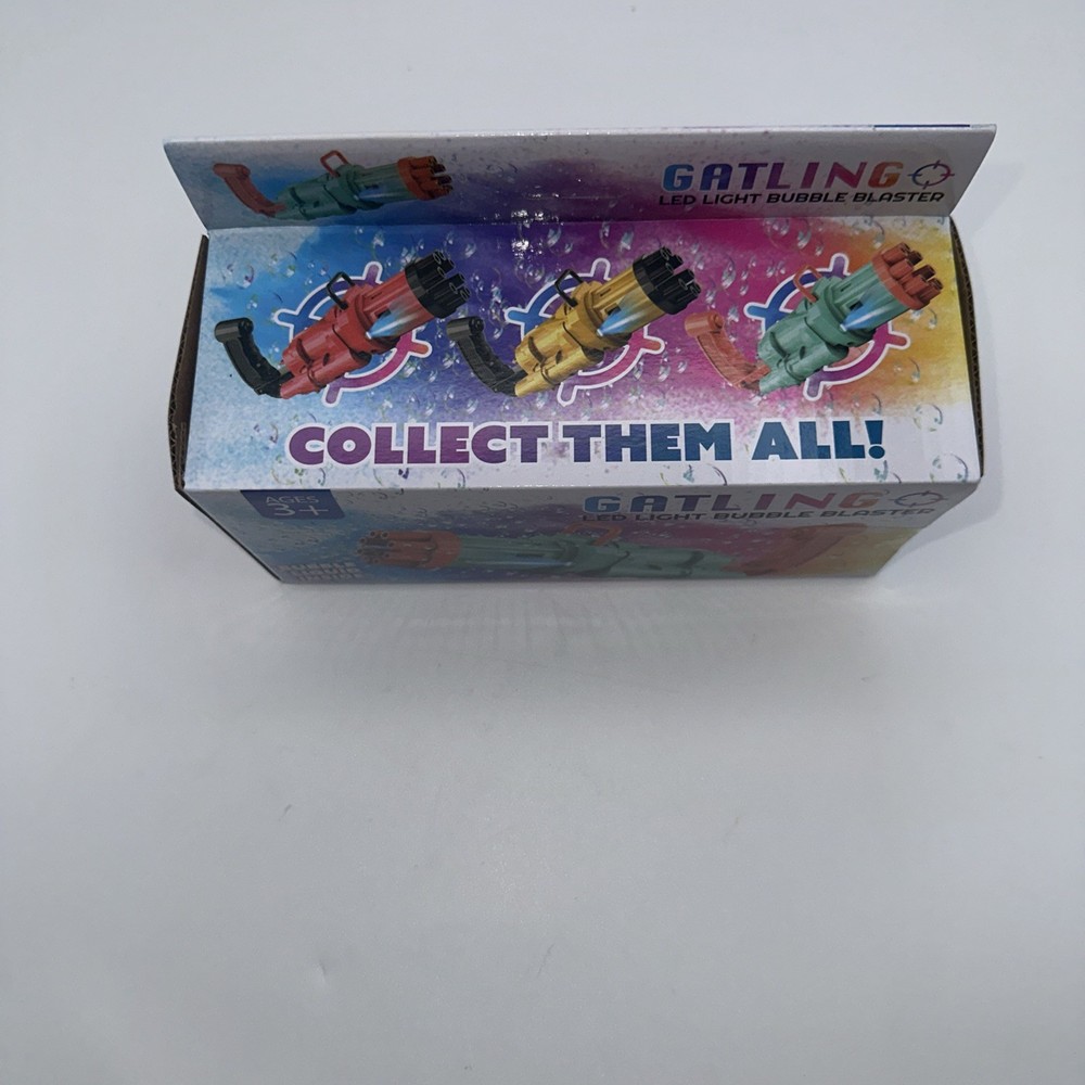 Gatling LED Light Bubble Blaster Bubble Liquid Inside Age 3+