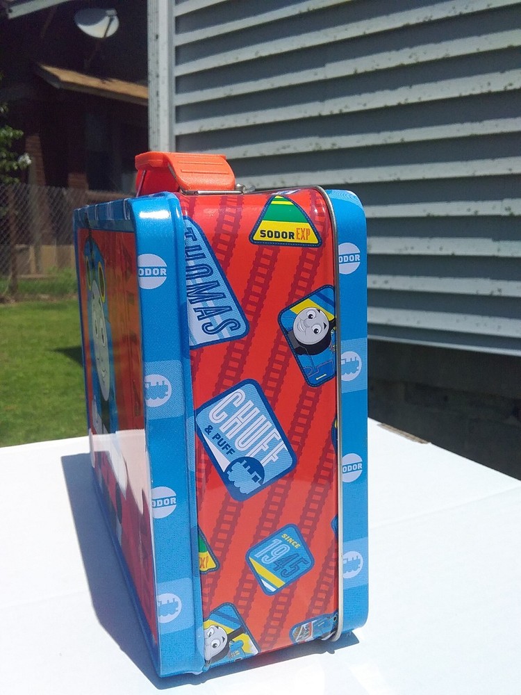 RARE THOMAS THE TRAIN METAL ALL ABOARD LUNCHBOX LUNCH BOX