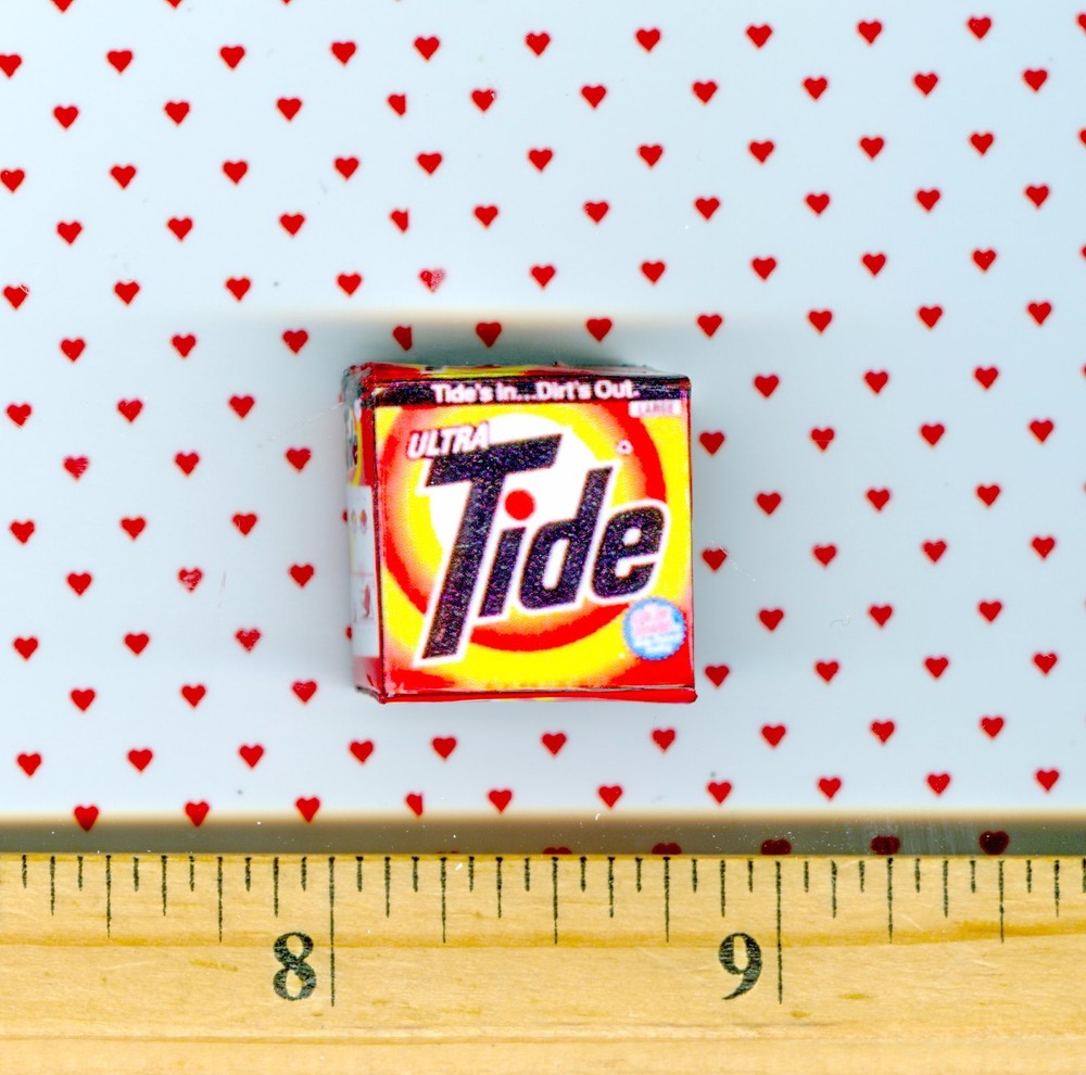Dollhouse Miniature Size Laundry Washing Detergent Box