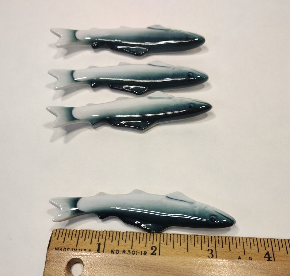Fish Chopstick Rests Holder Set of 4 Ceramic Fish