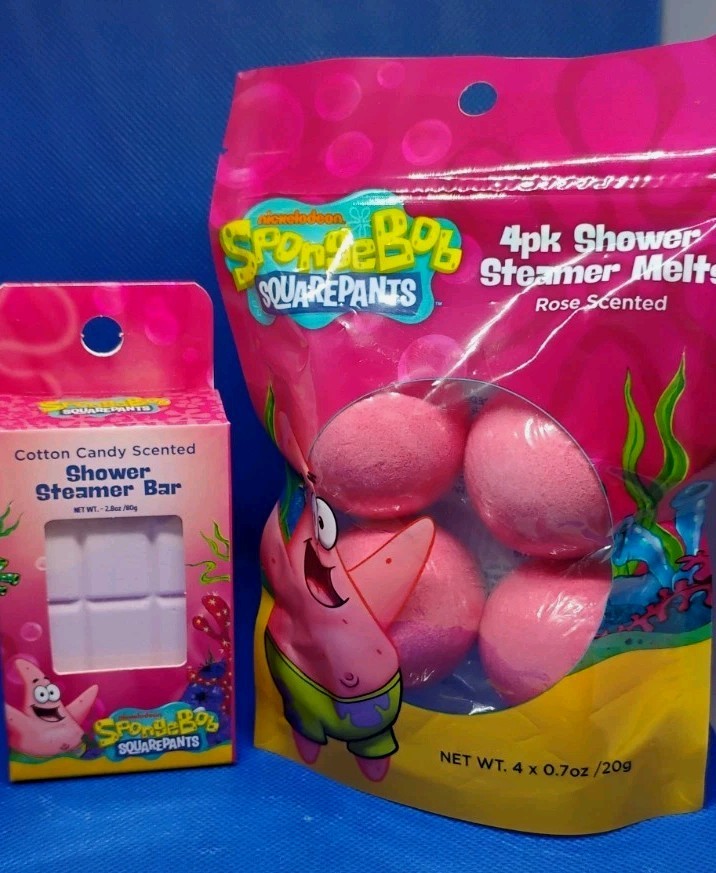 SpongeBob SquarePants OR Patrick 4 Pk. Shower Steamer Melts & Steamer Bars