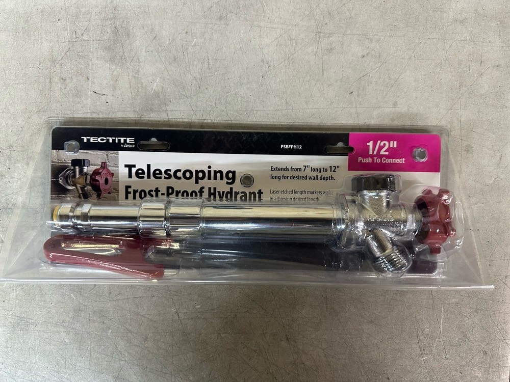 NEW Apollo Tectite Telescoping Frost-Proof Hydrant 1/2” Push To Connect FSBFPH12