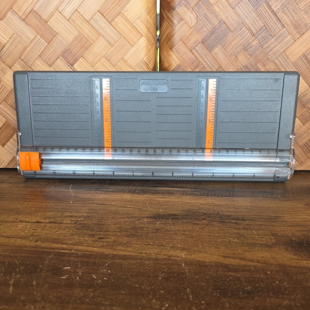 Fiskars Cutting Board 12" Slide Ruler-Measuring Project Crafts Fabric Paper