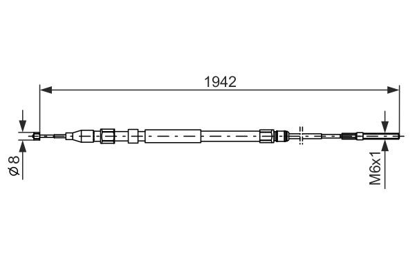 Cable Pull, parking brake BOSCH 1987477820