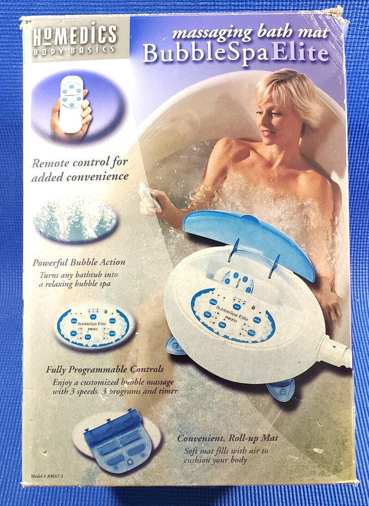 HoMedics BubbleSpa Elite BMAT-5 Programmable Massaging Bath Mat w/Remote