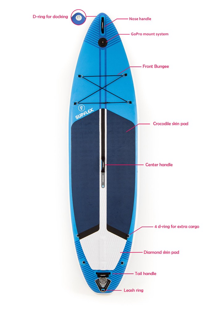 Inflatable Paddle Board crossover 10'2 with pump backpack paddle and leash
