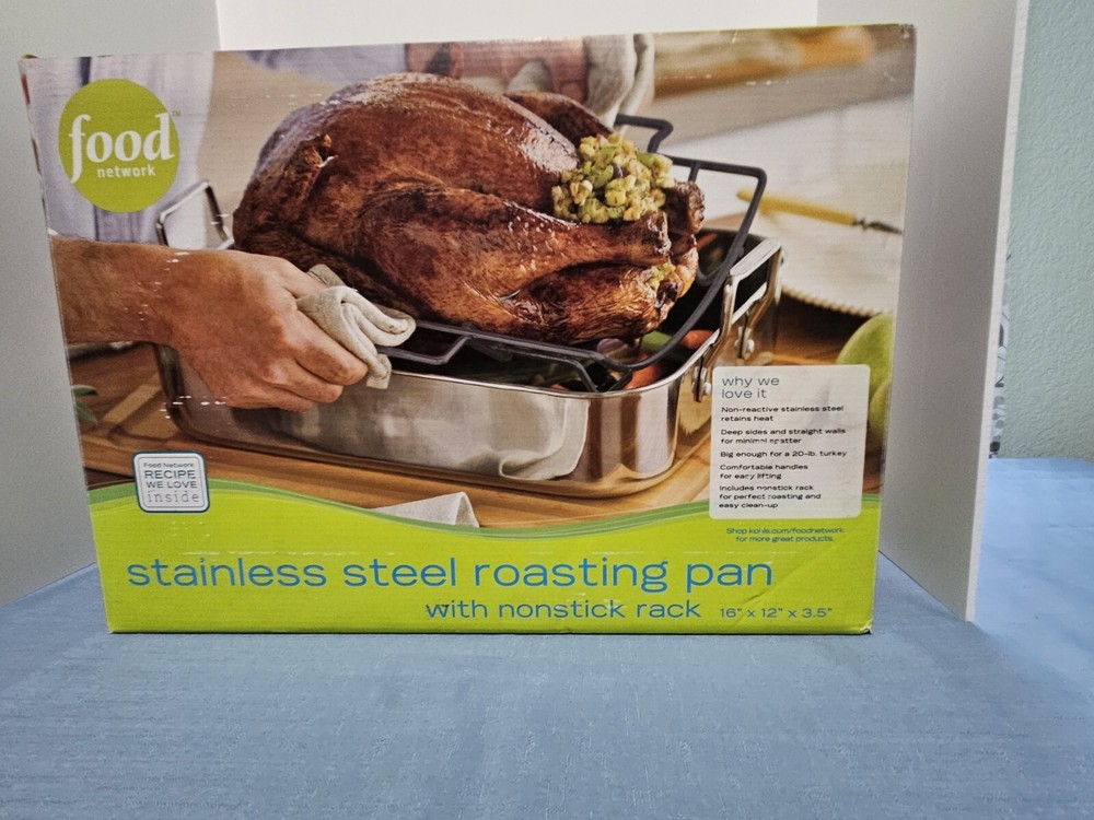 food network stainless steel roasting pan