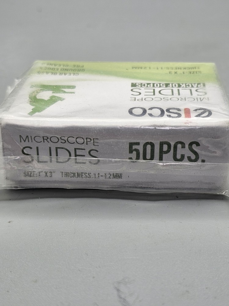 Glass Microscope Slides, 50 Pack - Precleaned - - Eisco Labs