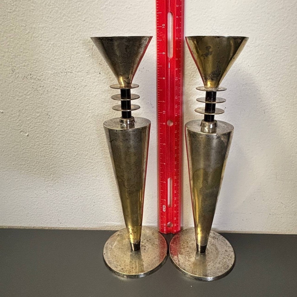 Early 20th century Silver Plate Candlesticks, Pair
