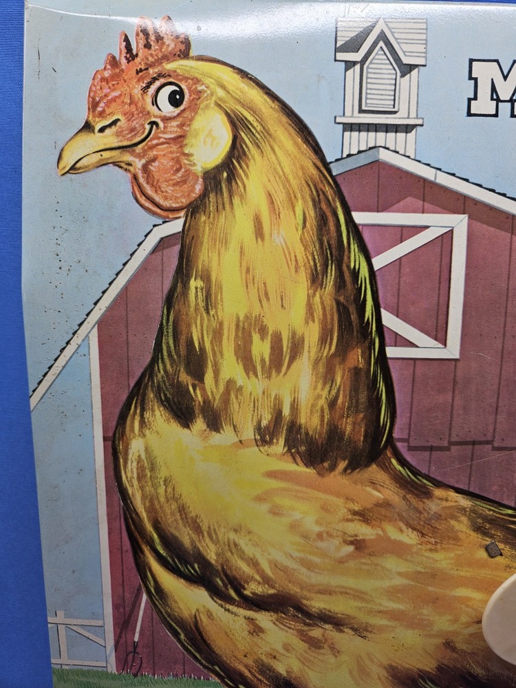Old Tin Knickerbocker's Mother Hen Target Toy (Missing Egg/Ball)