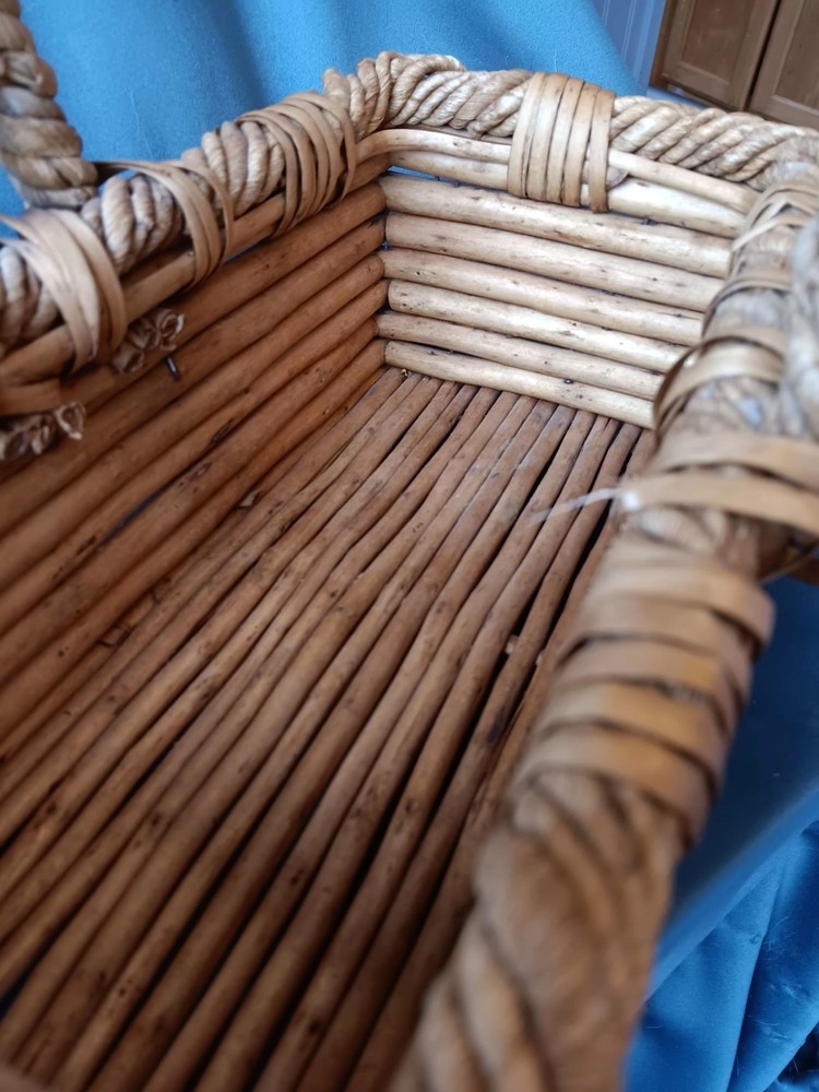 Unique Handmade Retangular Basket Sturdy