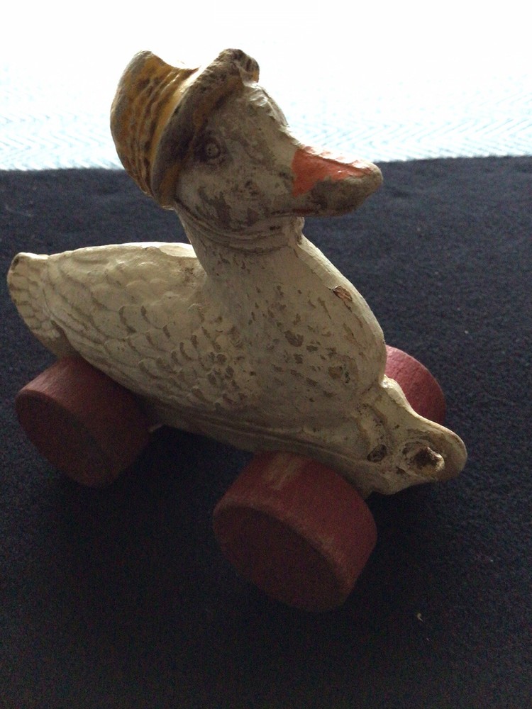 Vintage Mid Century Small Mother Goose Pull Toy