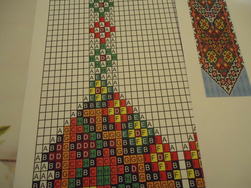 Kit for making a necklace gerdan. Beading Loom Pattern. #A4