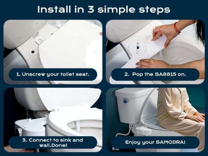 Versatile Bidet Toilet Attachment with 21° Adjustable Angle & Child Lock Feature