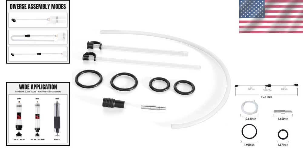 Automotive Fluid Extraction Accessory Kit with 50cm Hose & Replacement Tools