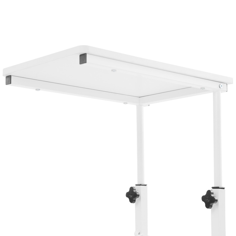 Adjustable Bed Side Table, Side Table with Wheels, Mobile Standalone Table