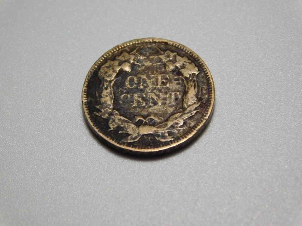 OLD US COIN 1857 FLYING EAGLE CENT PENNY