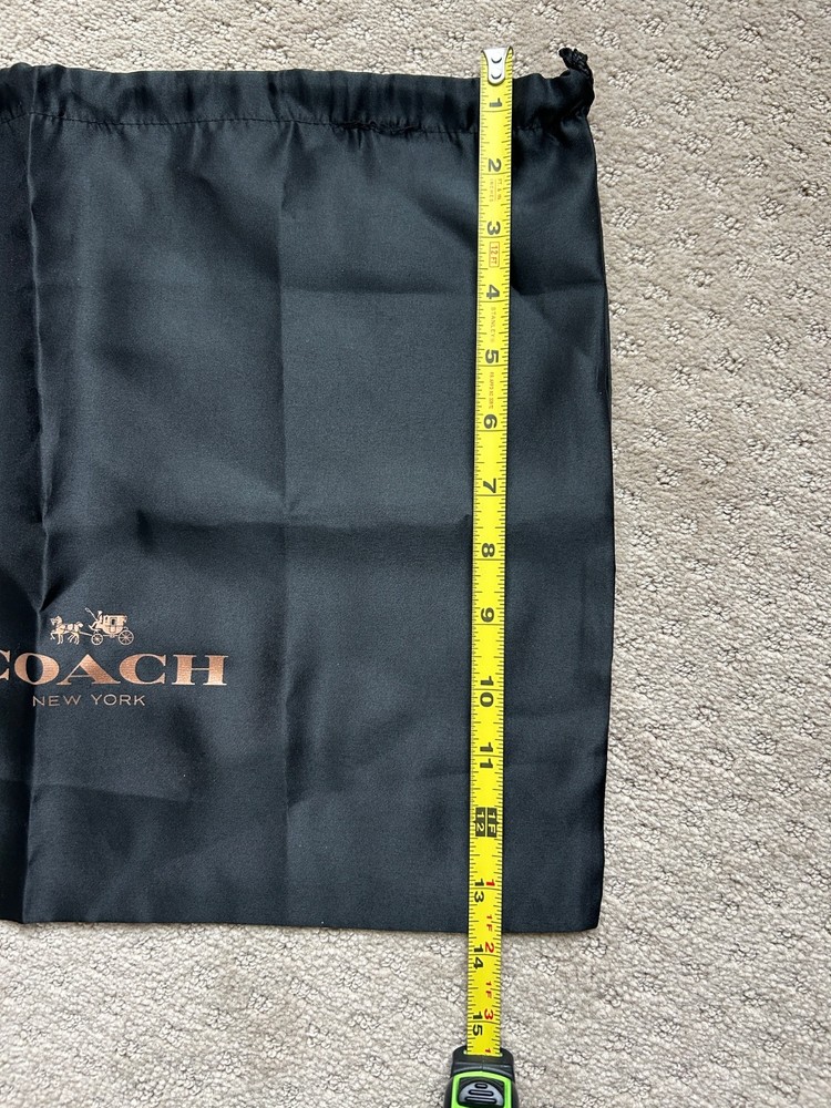 Coach Black Duster Sleeper Bag New 13" x16" Drawstring Storage Protector