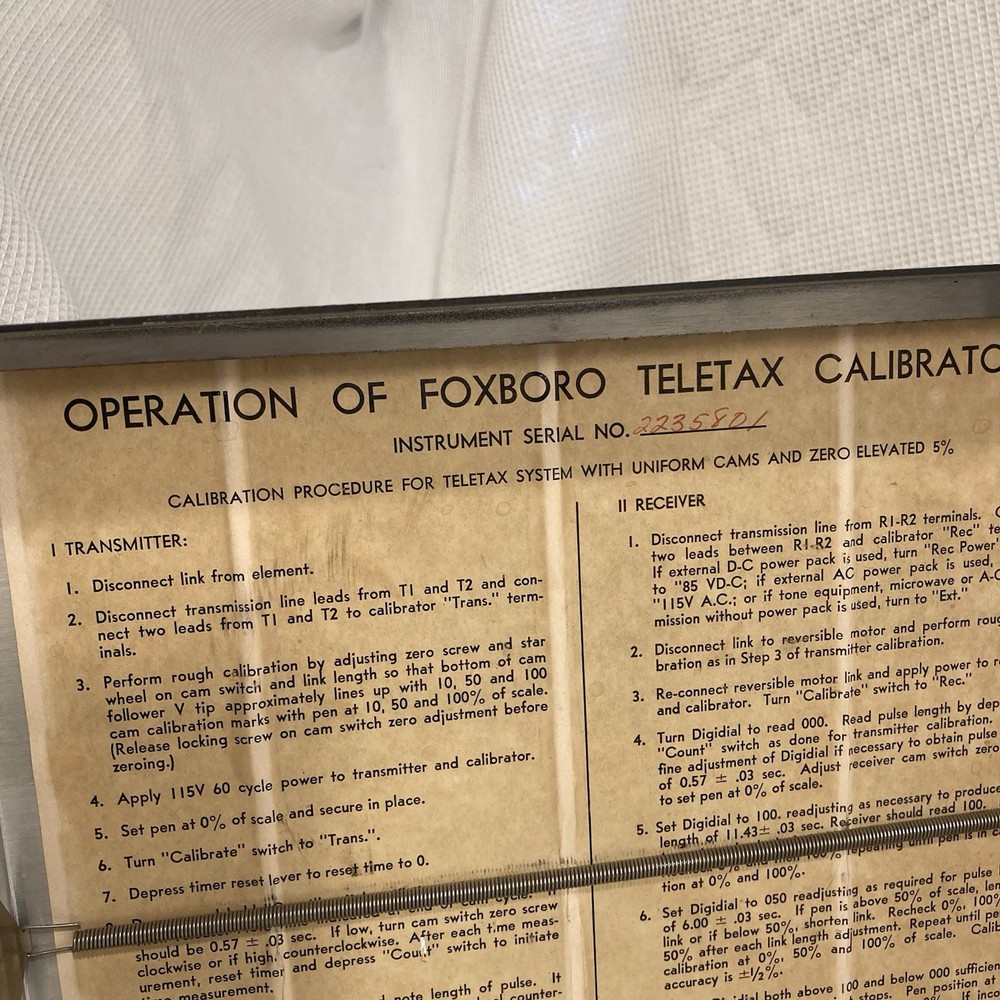 Foxboro Telefax Calibrator 8123 *USED*
