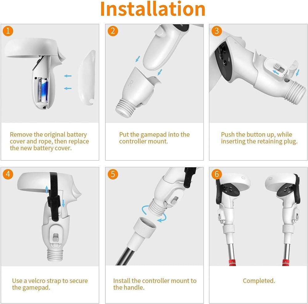 Golf Club Handle for Oculus and VR Accessories 2 Compatible Left & Right Control